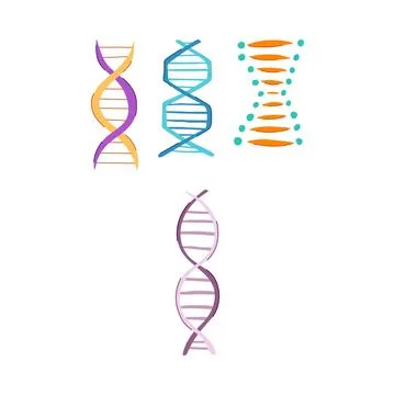 Dna helix structures representing life science and genetics イラスト素材
