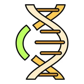 Dna helix undergoing gene editing process icon Stock Illustration