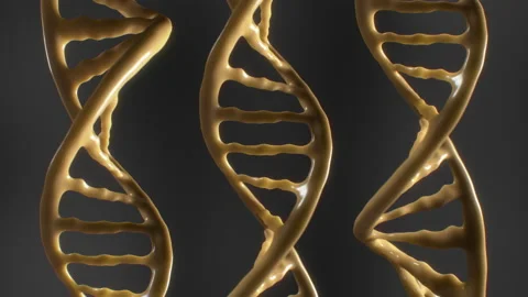 DNA Helixes Rotating Background Loop Stock Footage 163707583