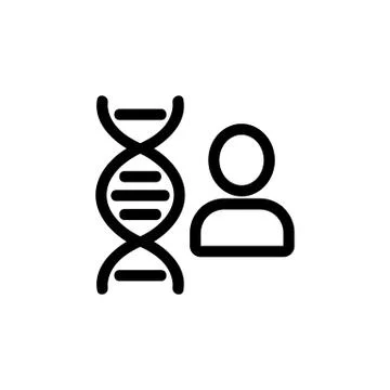 Dna human icon vector. Isolated contour symbol illustration Stock Illustration
