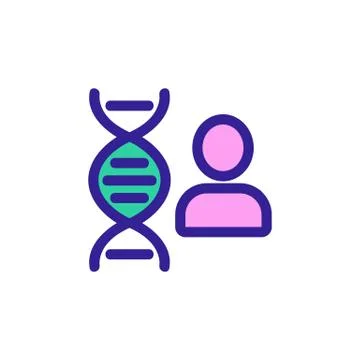 Dna human icon vector. Isolated contour symbol illustration Illustration