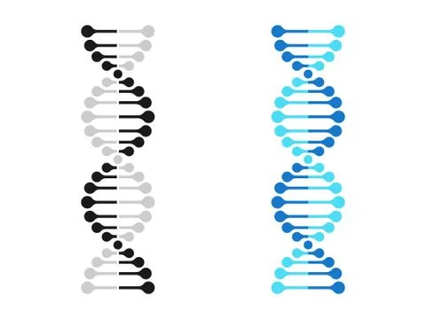 DNA icon chromosome genetics vector gene molecule Illustrazione stock