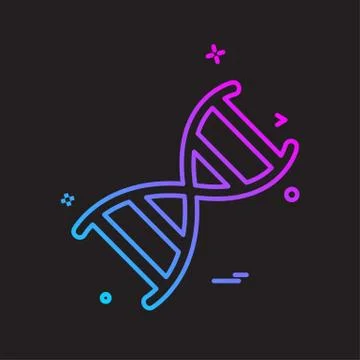 DNA icon design vector イラスト素材