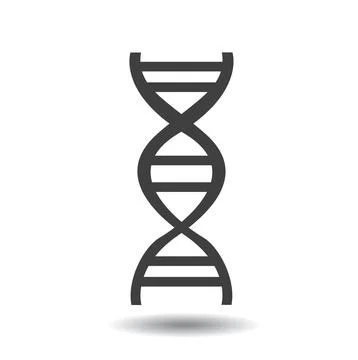 DNA icon in flat design Stock Illustration