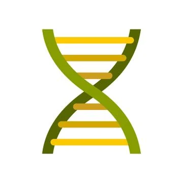 DNA icon in flat style Illustrazione stock