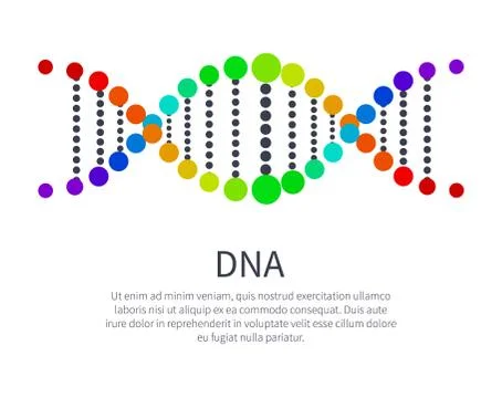 DNA Icon of Genetic Code, Deoxyribonucleic Acid Stock Illustration