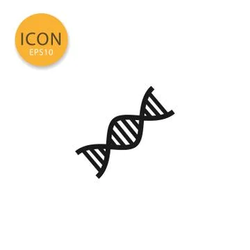 DNA icon isolated flat style. Stock Illustration