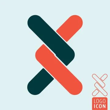 DNA icon isolated Stock Illustration