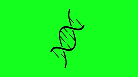 DNA Icon Rotating on Green Background Stock Footage 327857866