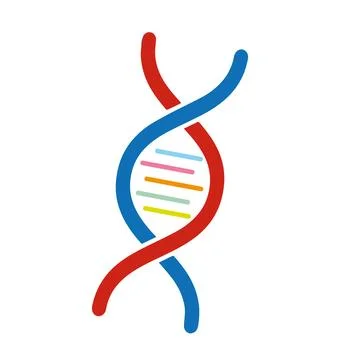 DNA icon in trendy flat design Stock Illustration