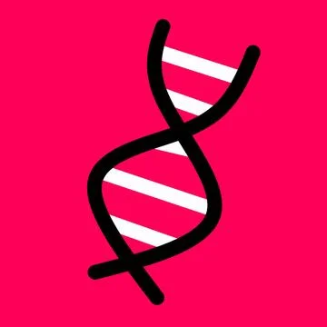 DNA icon in trendy flat design Illustrazione stock