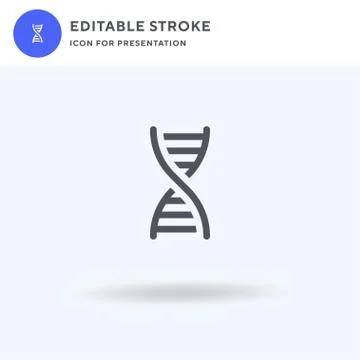 Dna icon vector, filled flat sign, solid pictogram isolated on white, logo il 스톡 일러스트