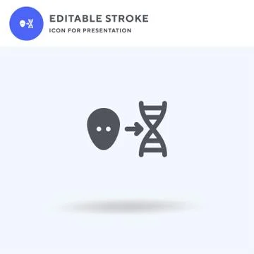 Dna icon vector, filled flat sign, solid pictogram isolated on white, logo il Illustrazione stock