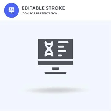 Dna icon vector, filled flat sign, solid pictogram isolated on white, logo il Illustrazione stock