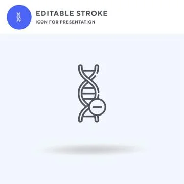 Dna icon vector, filled flat sign, solid pictogram isolated on white, logo Illustrazione stock