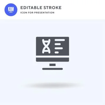 Dna icon vector, filled flat sign, solid pictogram isolated on white, logo Illustrazione stock