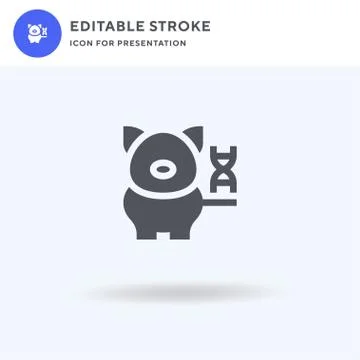 Dna icon vector, filled flat sign, solid pictogram isolated on white, logo Stock Illustration