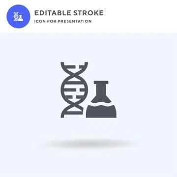 Dna icon vector, filled flat sign, solid pictogram isolated on white, logo 스톡 일러스트