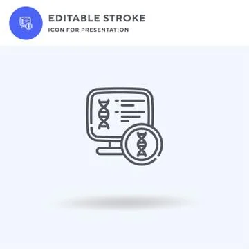 Dna icon vector, filled flat sign, solid pictogram isolated on white, logo Illustrazione stock