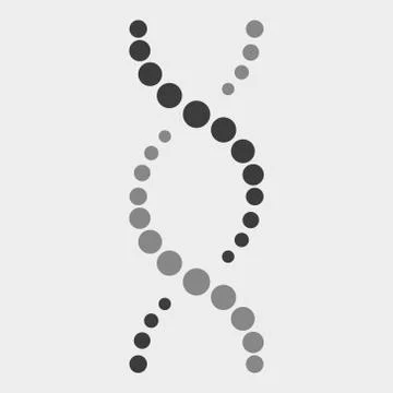 DNA icon vector. Modern simple flat life evolution sign isolated. Vector. Illustrazione stock