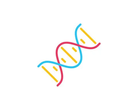 DNA icon vector. Modern simple flat life evolution sign isolated. Business, i Stock Illustration