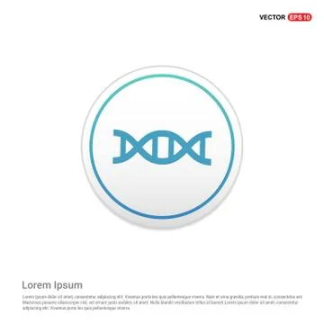 DNA icon - white circle button 库存插图