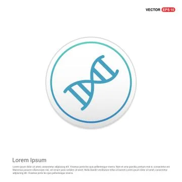 DNA icon - white circle button Illustration