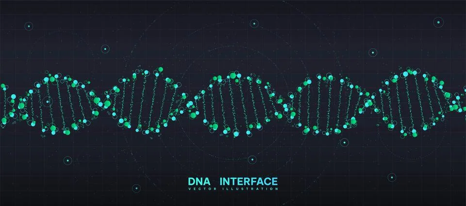 DNA interface concept Stock Illustration