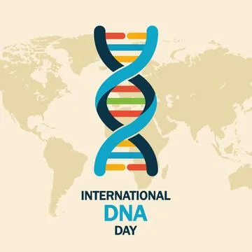 Dna iternational day world map イラスト素材