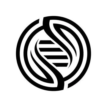 DNA With Leaf Logo Template Stock Illustration