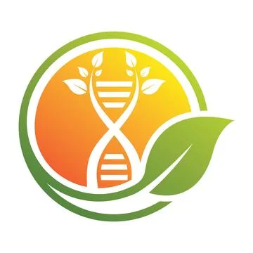 DNA With Leaf Logo Template Stock Illustration