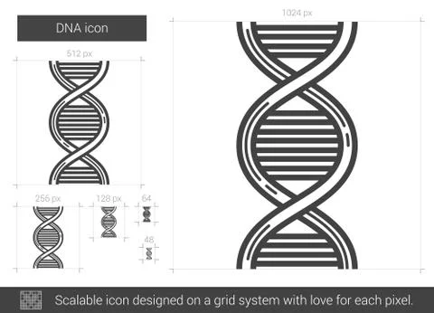 DNA line icon Stock Illustration