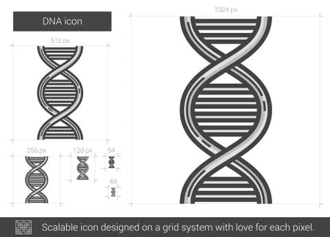 DNA line icon Illustrazione stock