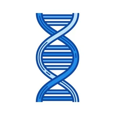 DNA line icon. Illustrazione stock