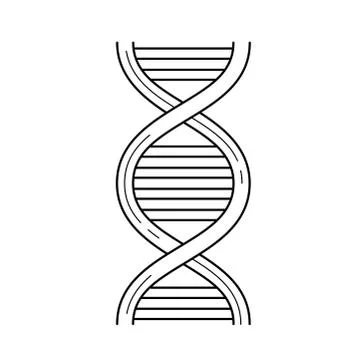 DNA line icon. Illustrazione stock