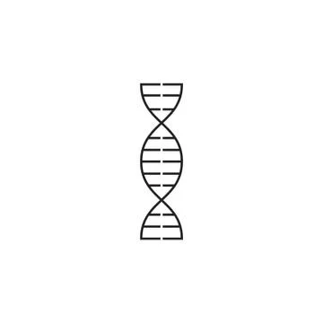 DNA line icon, outline vector logo, linear pictogram isolated on Stock Illustration