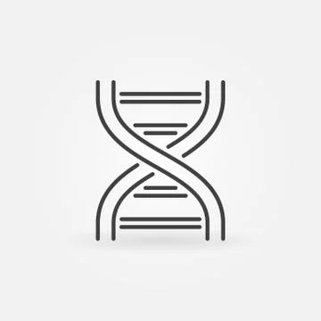 DNA linear icon. Vector genetic and science sign イラスト素材