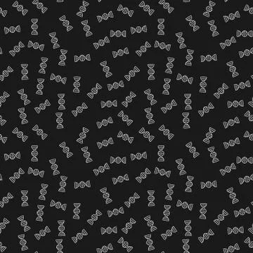 DNA linear vector dark seamless pattern Illustrazione stock