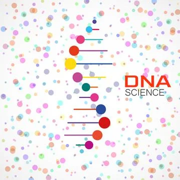 Dna Logo design. Colorful vector template for science and medicine Illustration