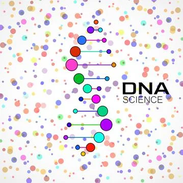 Dna Logo design. Colorful vector template for science and medicine Stock Illustration