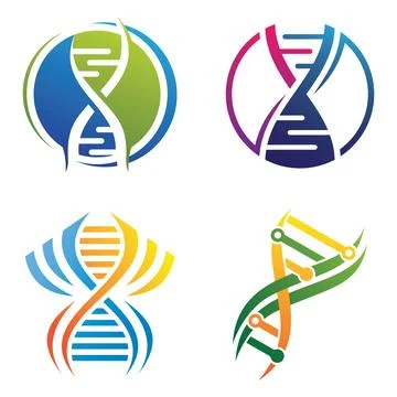 DNA logo template vector icon design Stock Illustration