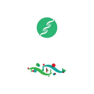 DNA Logo Template vector symbol 库存插图