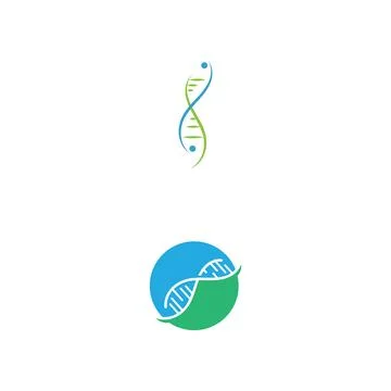 DNA Logo Template vector symbol 库存插图
