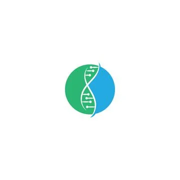 DNA Logo Template vector symbol 库存插图