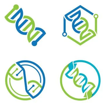 DNA Logo Vector Icon Design Stock Illustration