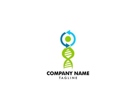 DNA logo vector icon template Illustrazione stock