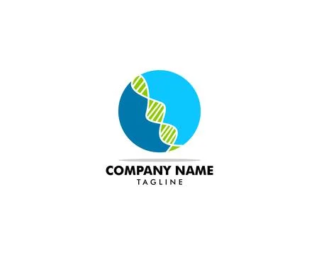 DNA logo vector icon template Illustrazione stock