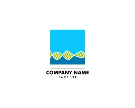 DNA logo vector icon template Stock Illustration