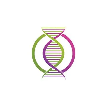 Dna logo vector illustration template Stock Illustration