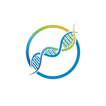 Dna logo vector illustration template Illustrazione stock